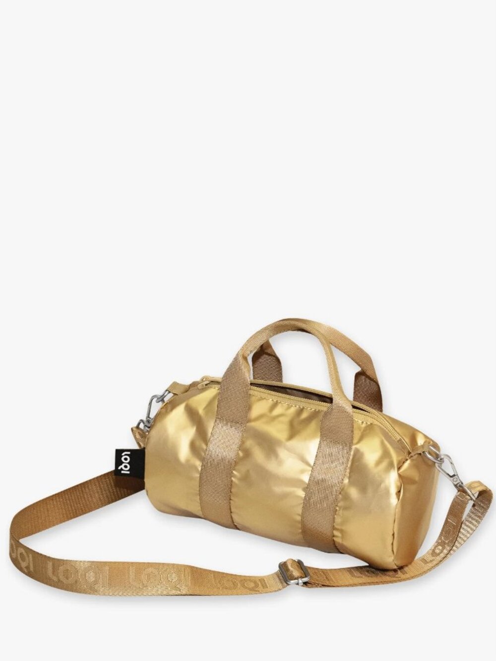 LOQI METALLIC Gold Small Weekender Tote - LIKE NEW